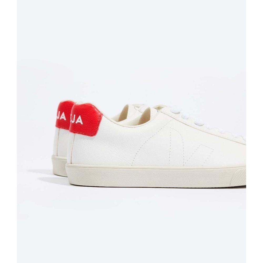 Veja ESPLAR CHROMEFREE Men's Sneakers White/Red | NZ 307KOR